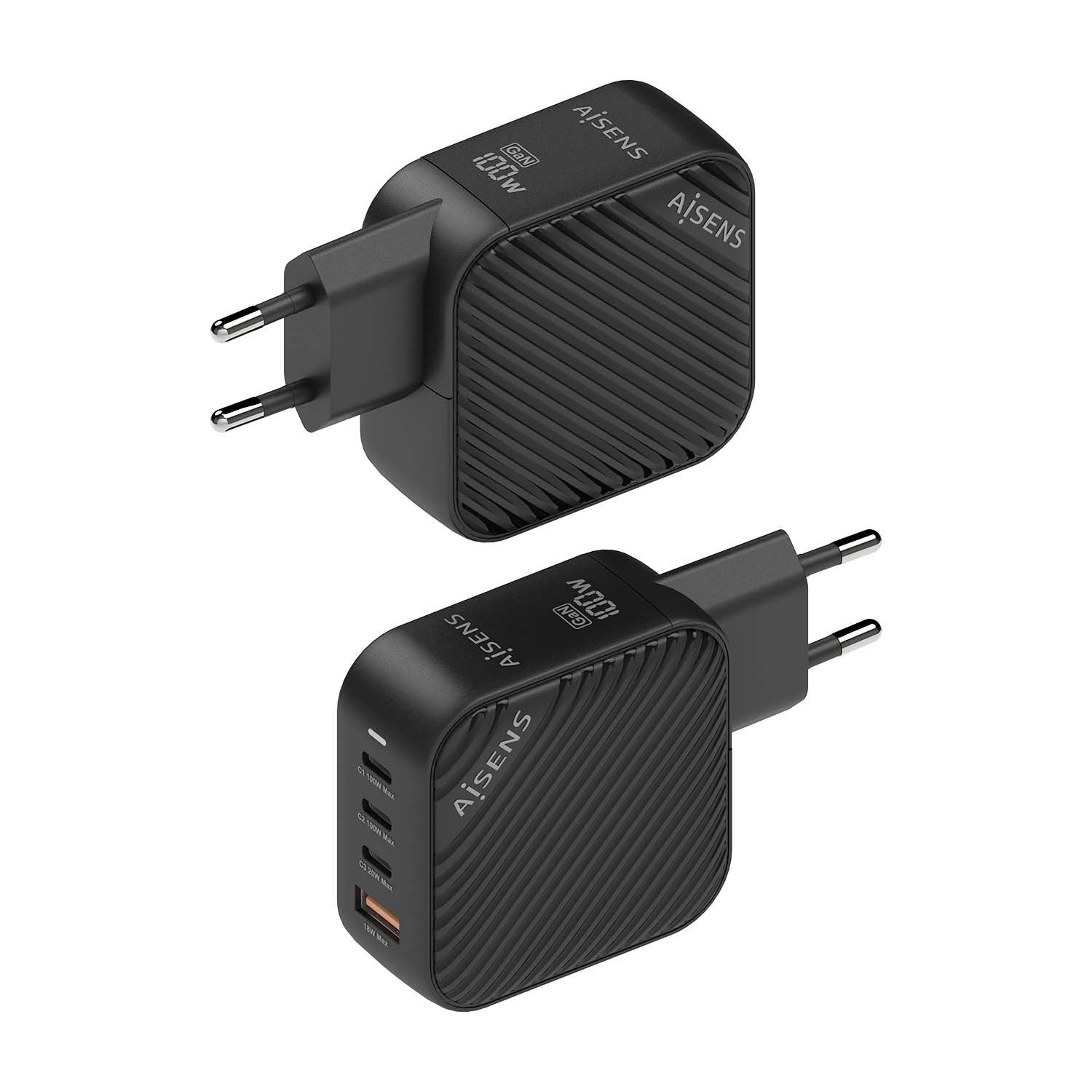 EAN 8435739900932 - AISENS ASCH-100W4P029-BK cargador de dispositivo móvil Universal Corriente alterna Carga rápida Interior imagen 3