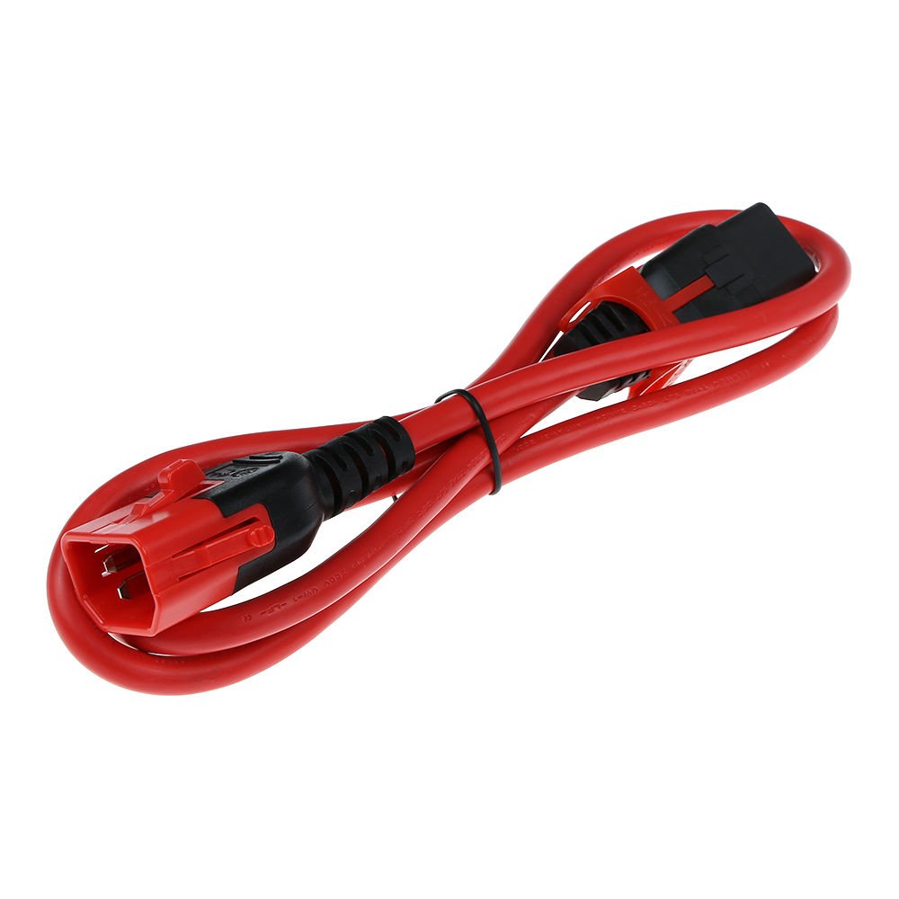 Powercord C13 Iec Lock+ - C14 Iec Lock Dual Locking Rojo 1 M, Pc3612