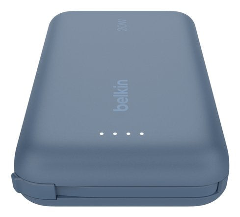 Powerbank Belkin Bpb021hqbl Boost Charge 10,000 Mah Con Cable Integrado Charge Usb-C 20w Azul