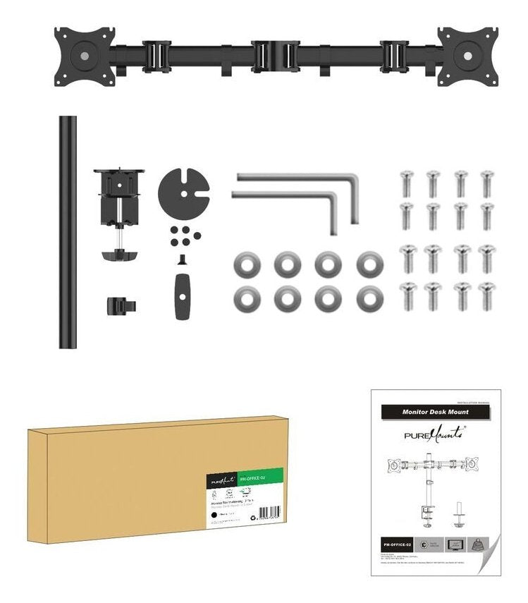 EAN 4251364706381 - PureMounts PM-OFFICE-02 soporte para monitor 68,6 cm (27") Escritorio Negro imagen 5