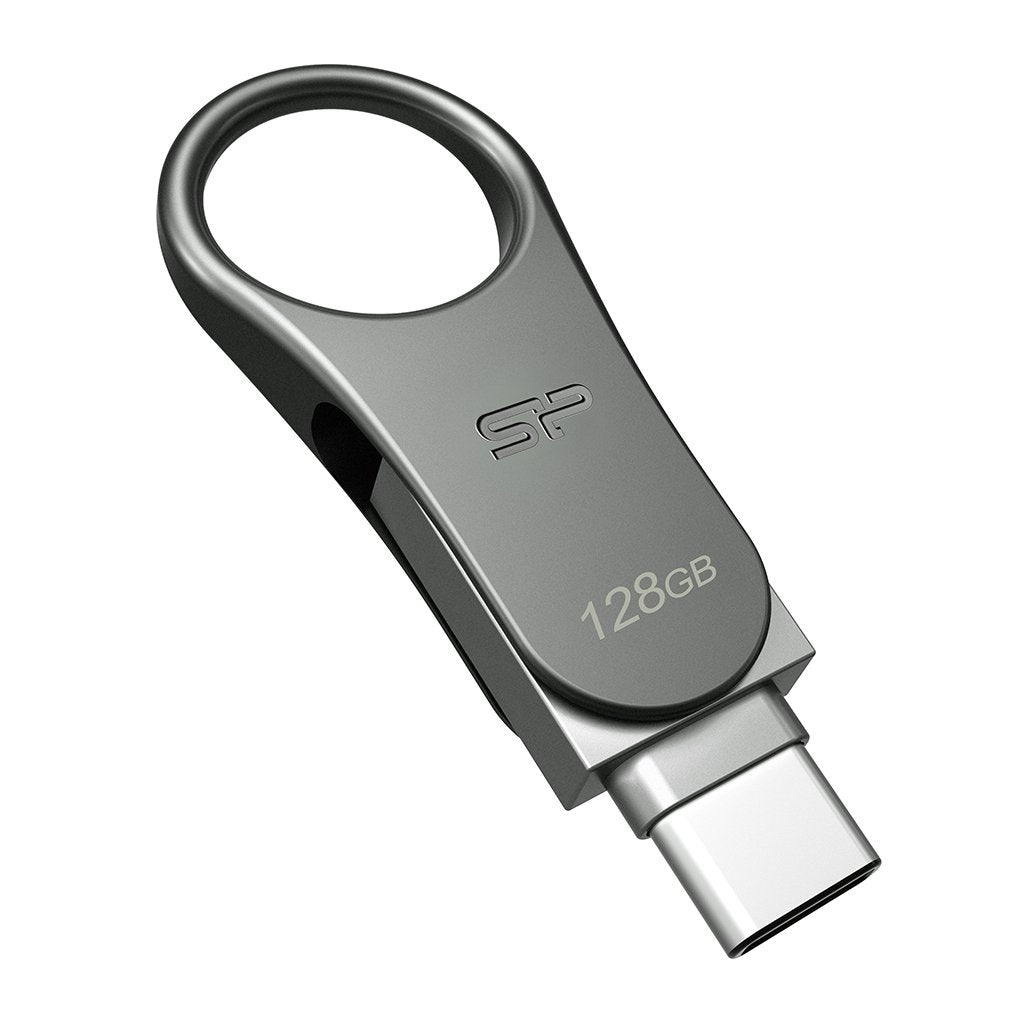 Pendrive Silicon Power 128gb Usb3.0 C80 Silver Type-C Ready