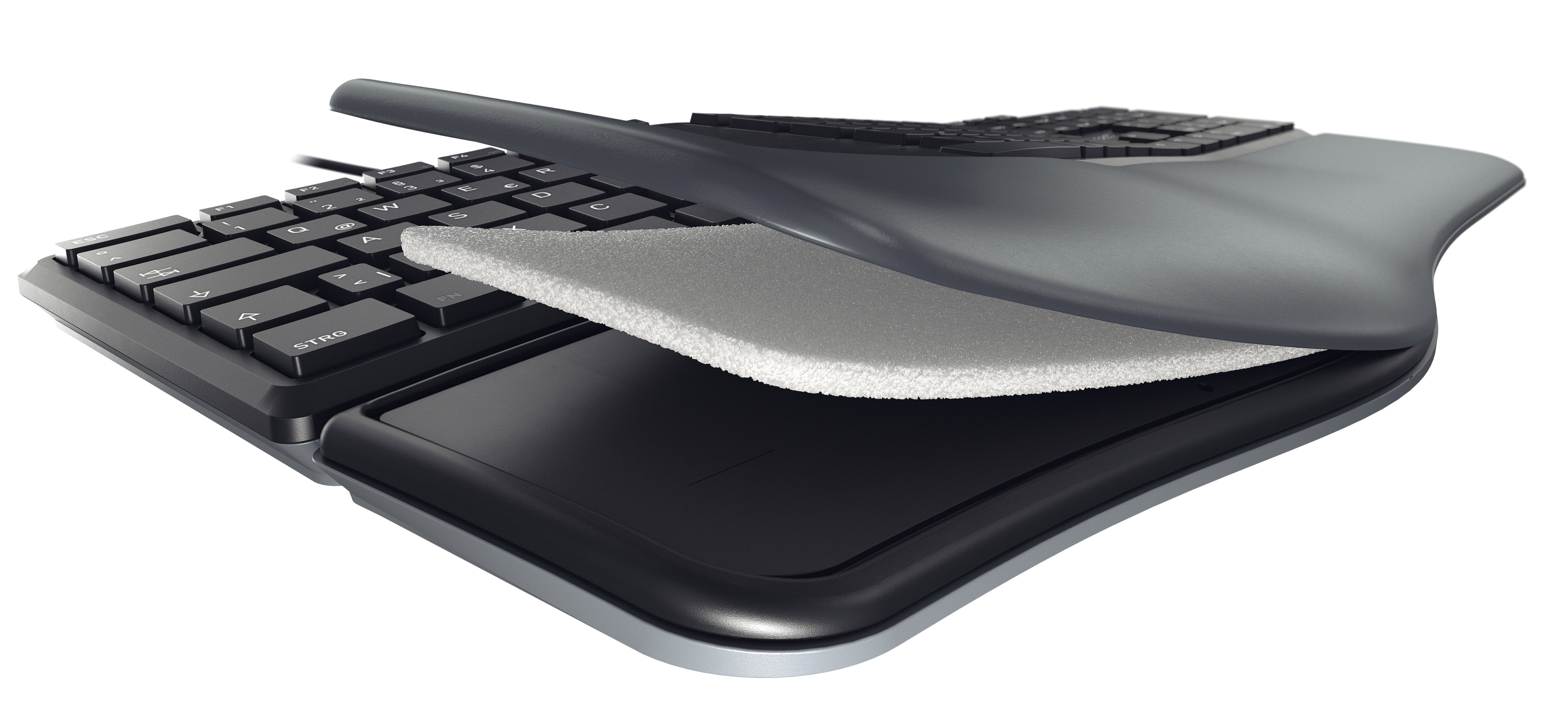 EAN 4025112093951 - CHERRY KC 4500 ERGO teclado Universal USB QWERTY Inglés del Reino Unido Negro imagen 3