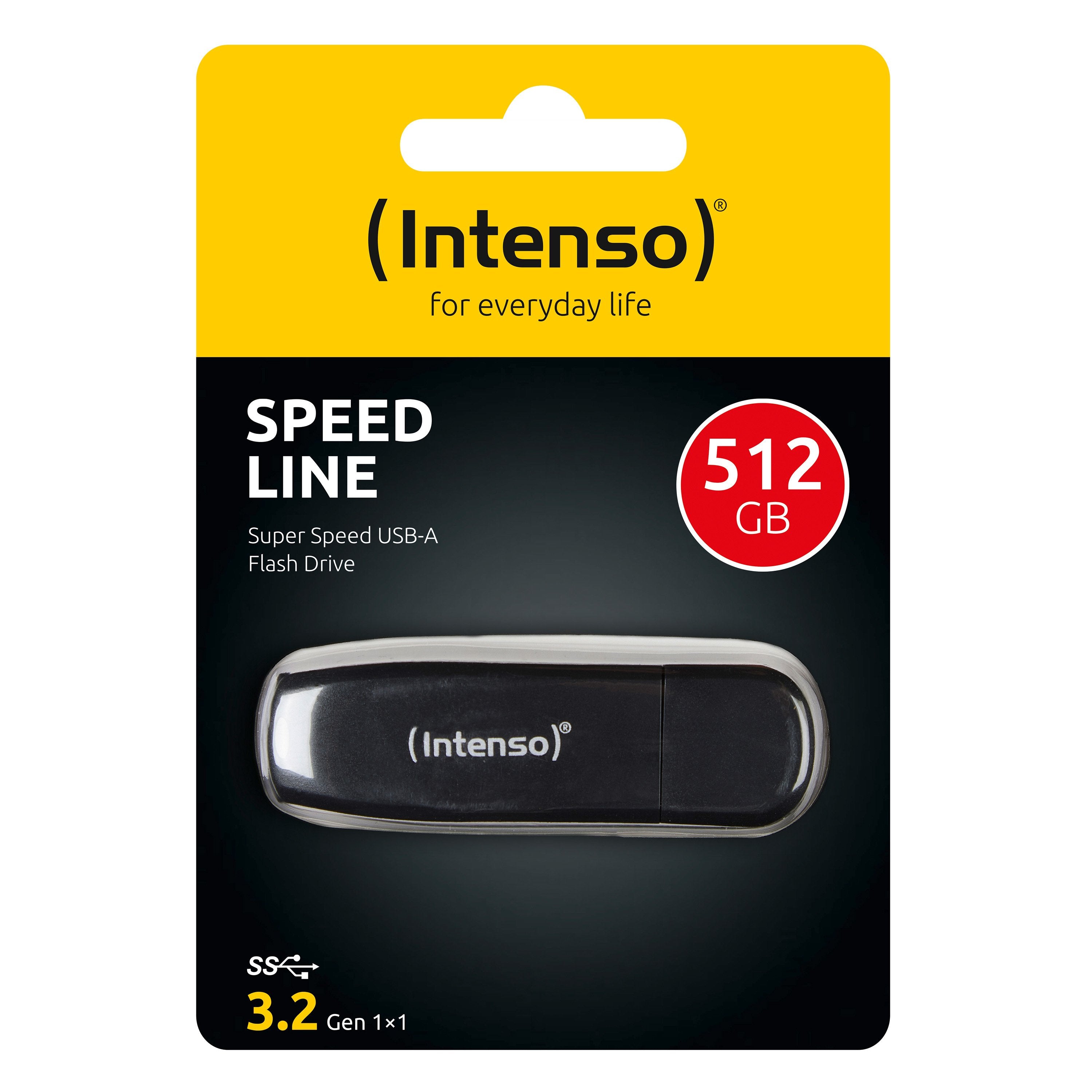 EAN 4034303033072 - Intenso Speed Line unidad flash USB 512 GB USB tipo A 3.2 Gen 1 (3.1 Gen 1) Negro imagen 3