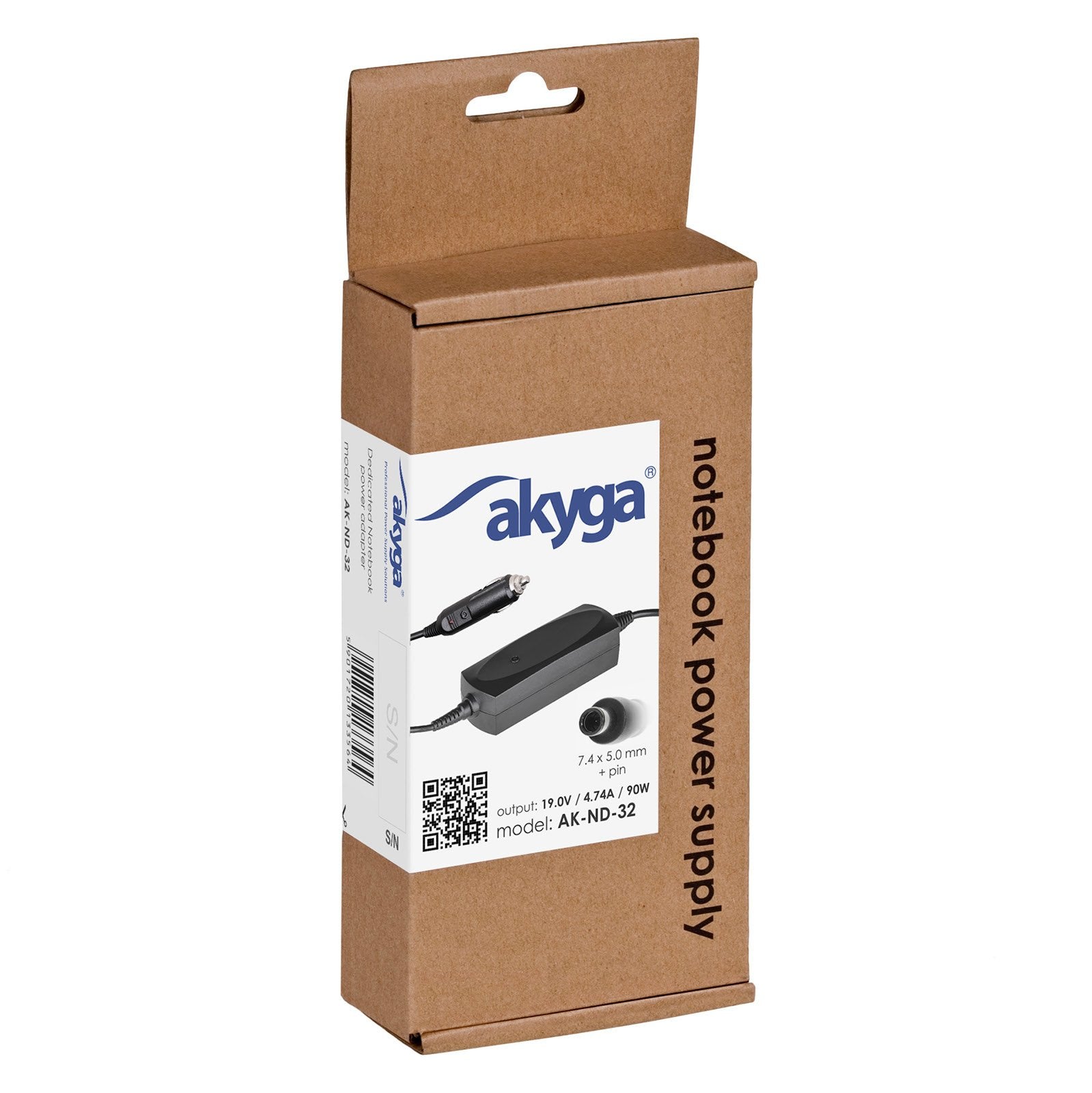 EAN 5901720133564 - Akyga AK-ND-32 adaptador e inversor de corriente Auto 90 W Negro imagen 4