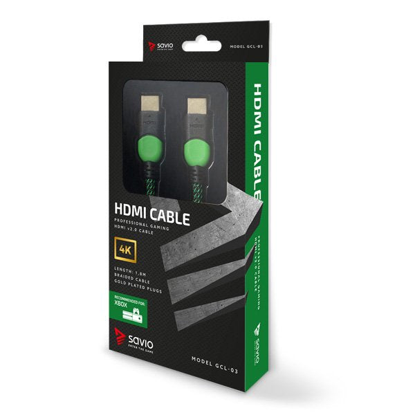 Savio Gcl-03 Cable Hdmi 1,8 M Hdmi Tipo A (Estándar) Negro, Verde