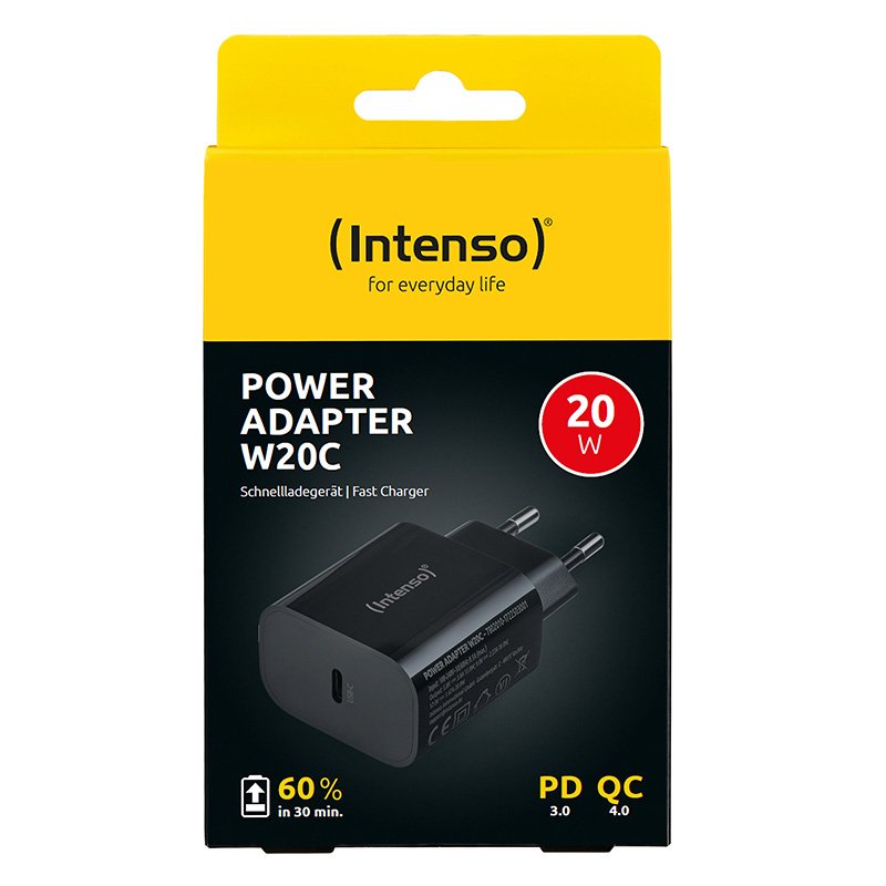 Intenso Usb-Ladegerät Usb-C 20 Watt Negro