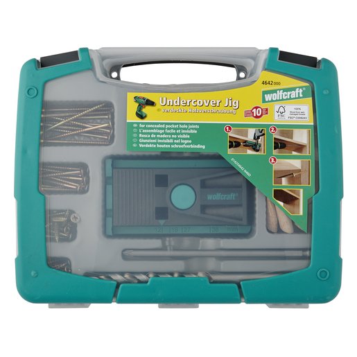EAN 4006885464209 - wolfcraft GmbH 4642000 brida de fijación Juego completo Undercover Jig para ensamblaje invisible imagen 13