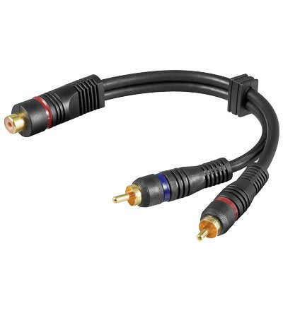 Goobay Avk 308-0020 0.2m Pl Cable De Audio 0,2 M Rca 2 X Rca Negro