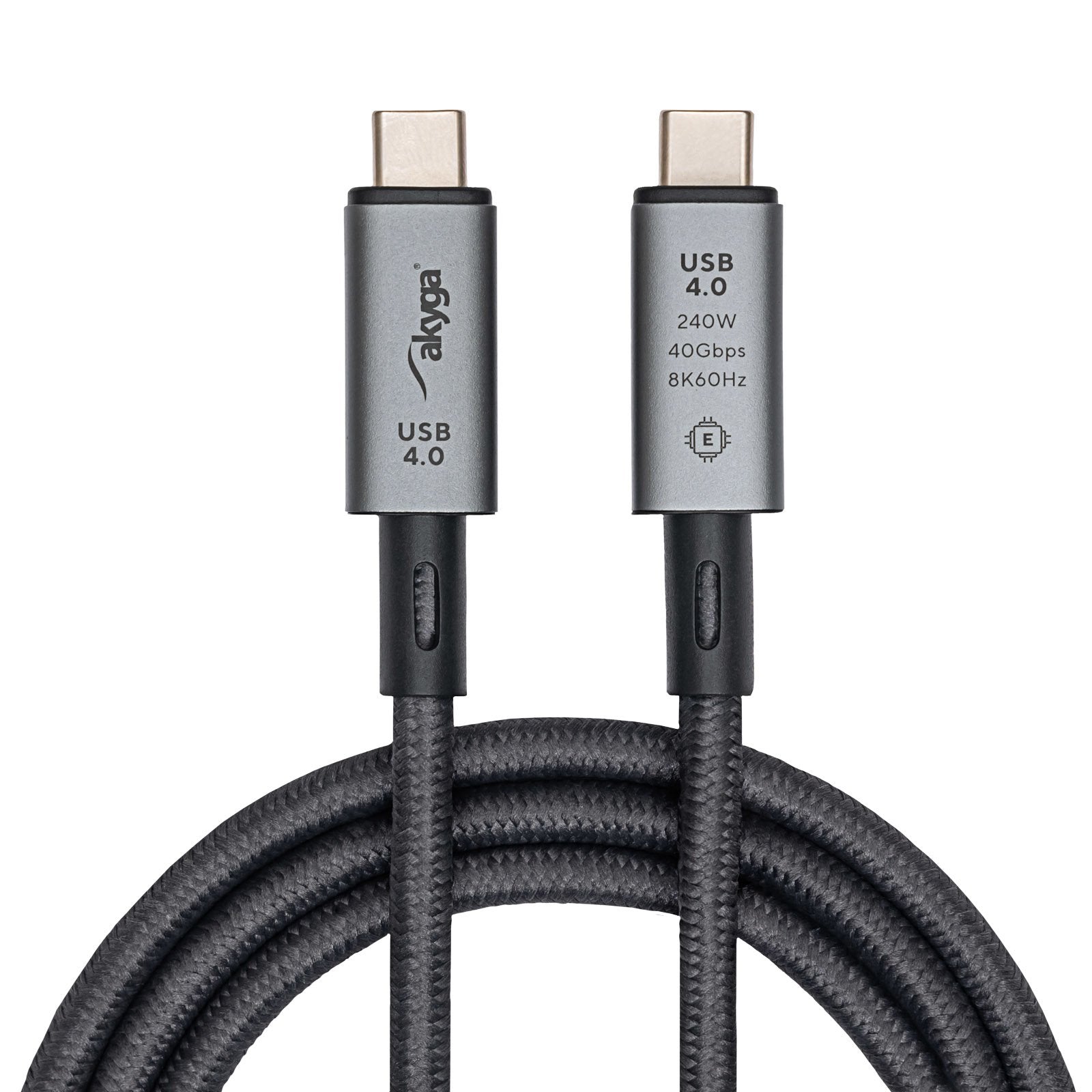 Akyga Ak-Usb-45 Cable Usb 1 M Usb4 Gen 3x2 Usb C Negro
