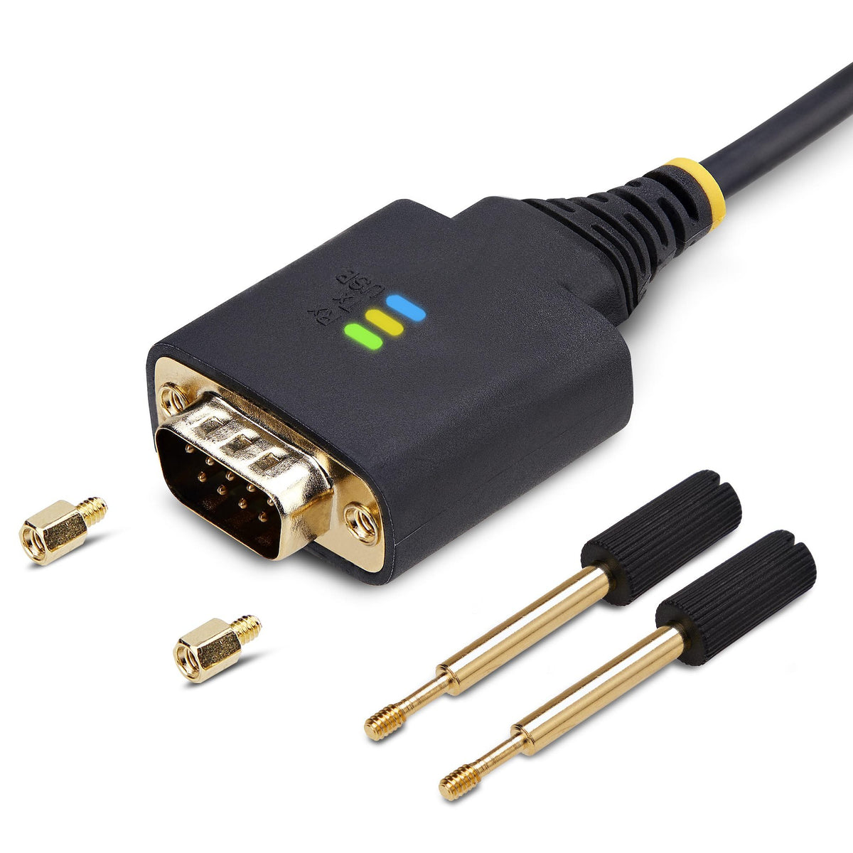 EAN 65030898300 - StarTech.com 1P1FFC-USB-SERIAL cable de serie Negro 0,3 m USB tipo A DB-9 imagen 6