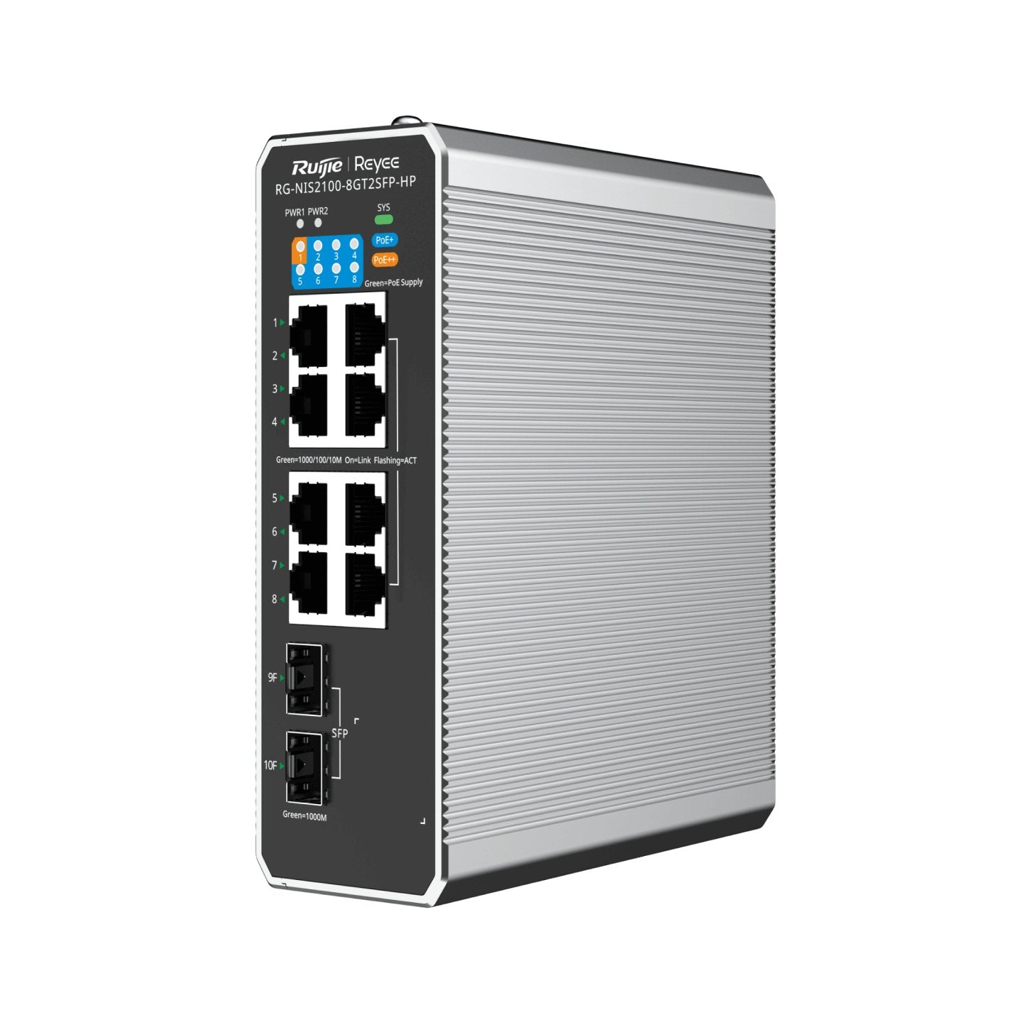 Reyee Rg-Nis2100-8gt2sfp-Hp Indumrial Switch