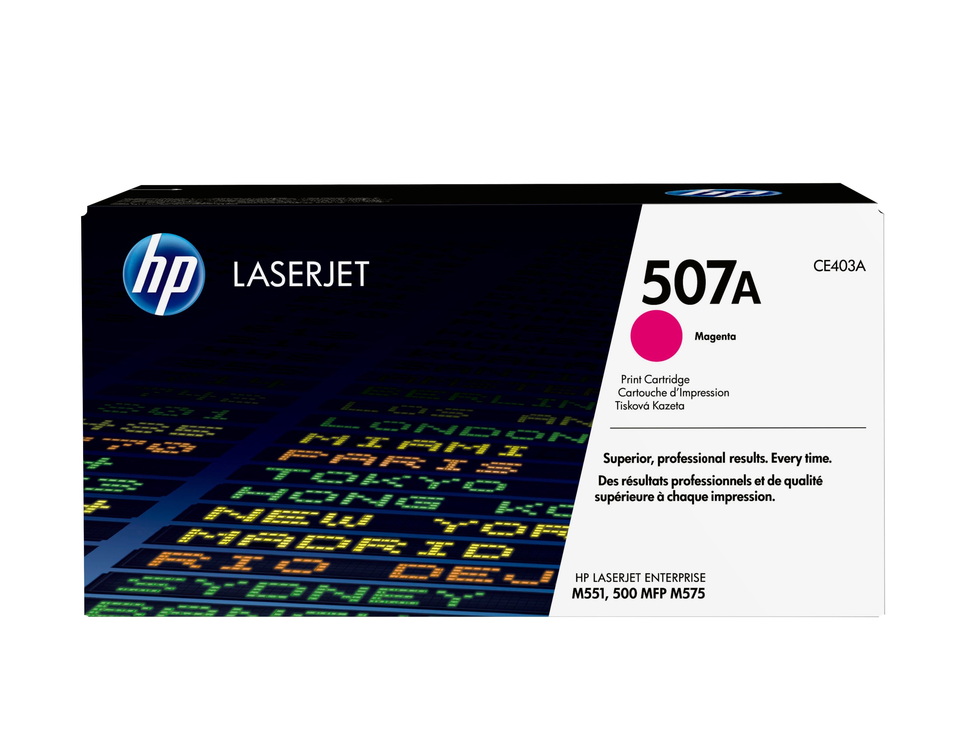 EAN 0884962554593 - HP 507A Magenta Original LaserJet Toner Cartridge cartucho de tóner 1 pieza(s) imagen 1