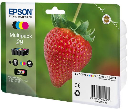 EAN 8715946602332 - Epson Strawberry 29 CMYK cartucho de tinta 1 pieza(s) Original Rendimiento estándar Negro, Cian, Magenta, imagen 2