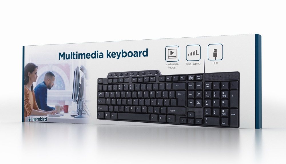 EAN 8716309091138 - Gembird KB-UM-104 teclado Universal USB QWERTY Inglés de EE. UU. Negro imagen 5
