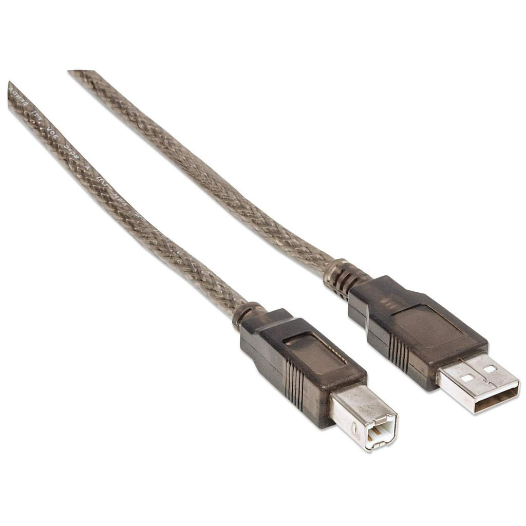EAN 0766623510424 - Manhattan 510424 cable USB USB 2.0 11 m USB A USB B 0,48 Gbit/s Plata imagen 2