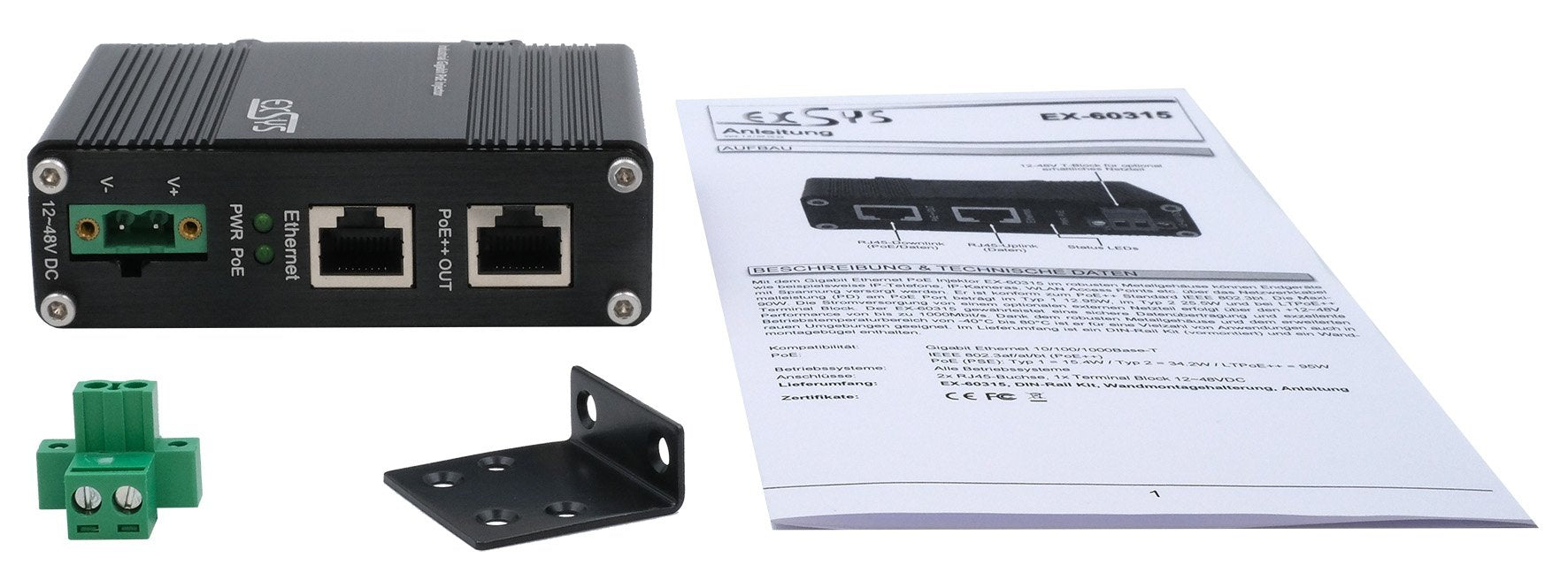 Poe++ Gigabit Injector 90w, -40øc To +80øc