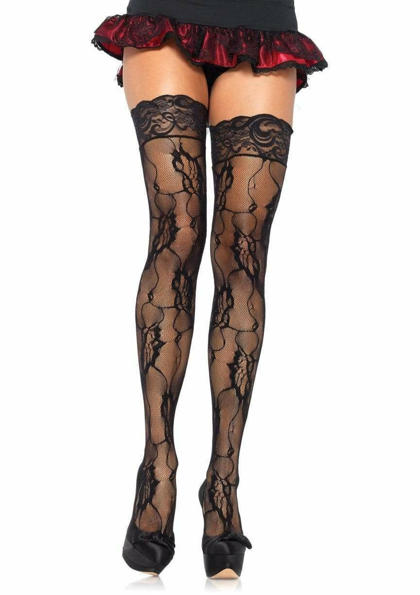 Leg Avenue - Medias De Encaje Romantico Floral