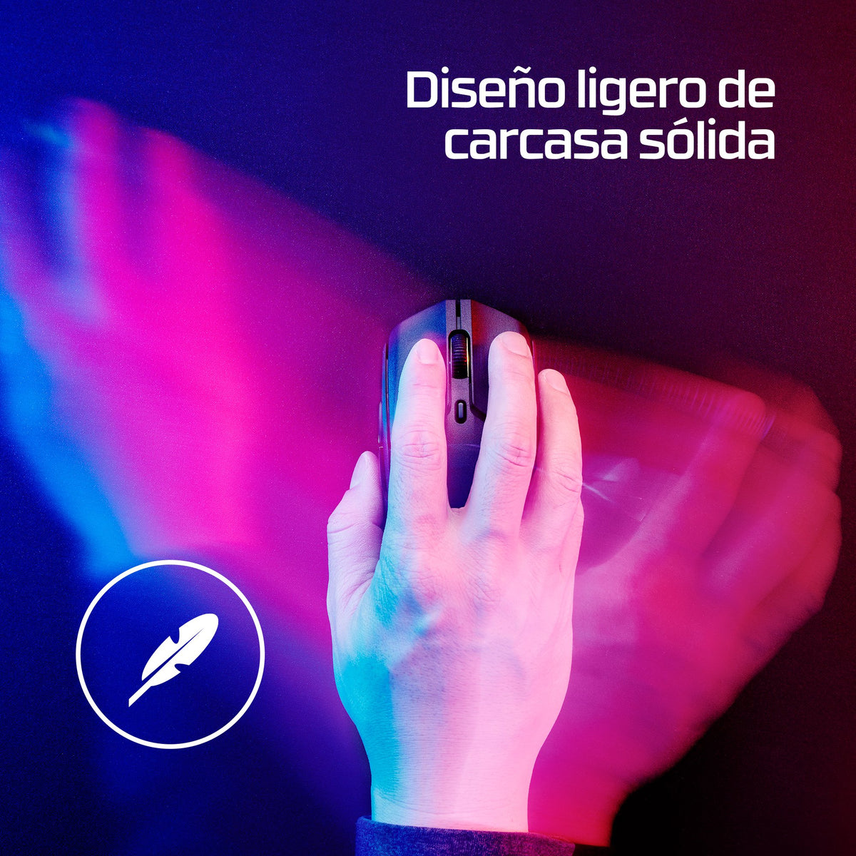 EAN 0196786272554 - HyperX Pulsefire Haste 2 Wireless Black Gaming Mouse ratón Juego Ambidextro RF Wireless + Bluetooth 26000 imagen 7