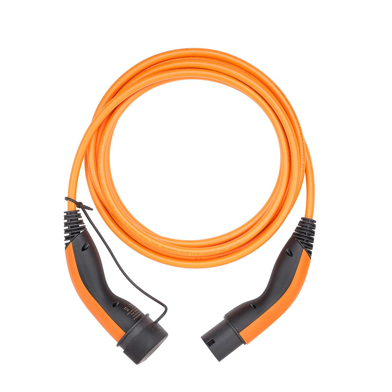 Cable Ve Carga, Tipo 2 Mennekes 32a Monofasico 7,4kw 7,5 Metros Liso Naranja Lapp Mobility