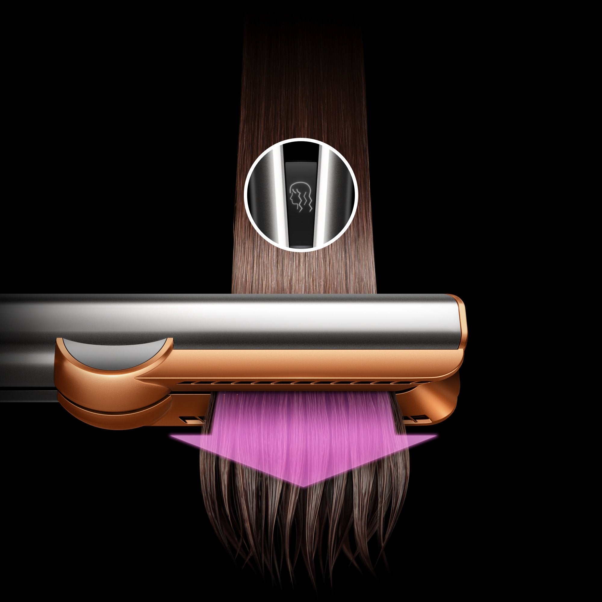 EAN 5025155113080 - Dyson Airstrait Plancha de pelo Vapor Rosa, Oro rosa 1600 W 1,98 m imagen 8