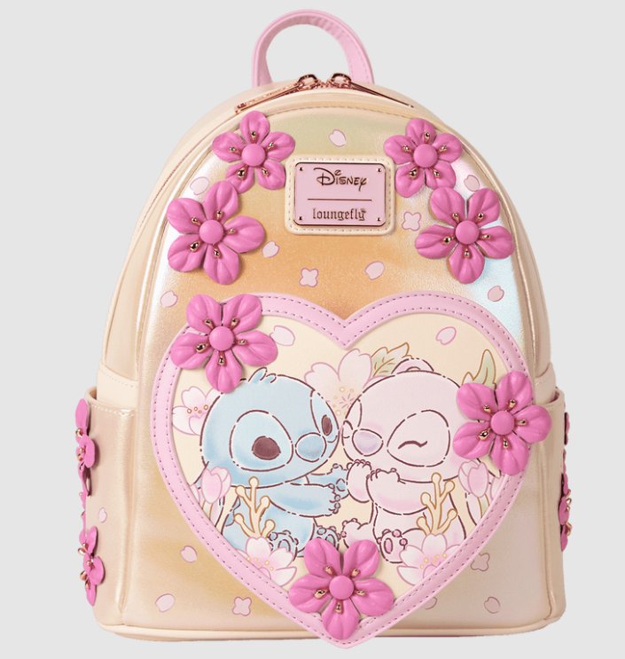 EAN 0671803539839 - Loungefly Stitch & Angel Cherry Blossom Heart Mini mochila Mochila informal Rosa Poliuretano (PU) imagen 1