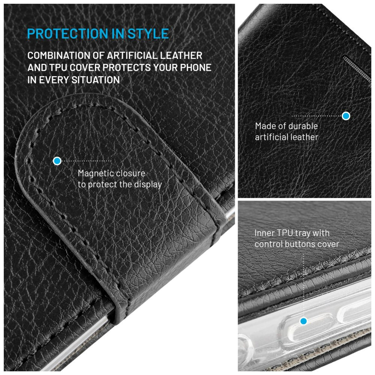 EAN 8591680170067 - FIXED Opus funda para teléfono móvil 16 cm (6.3") Folio Negro imagen 5