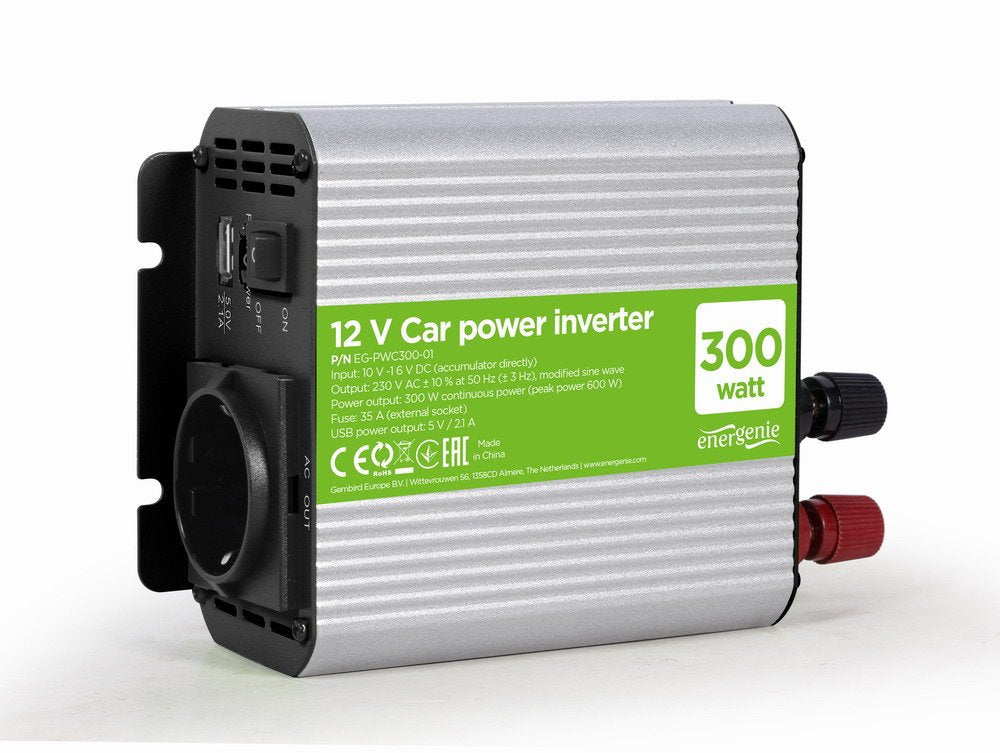 EAN 8716309119429 - Gembird EG-PWC300-01 adaptador e inversor de corriente Auto 300 W Gris imagen 1