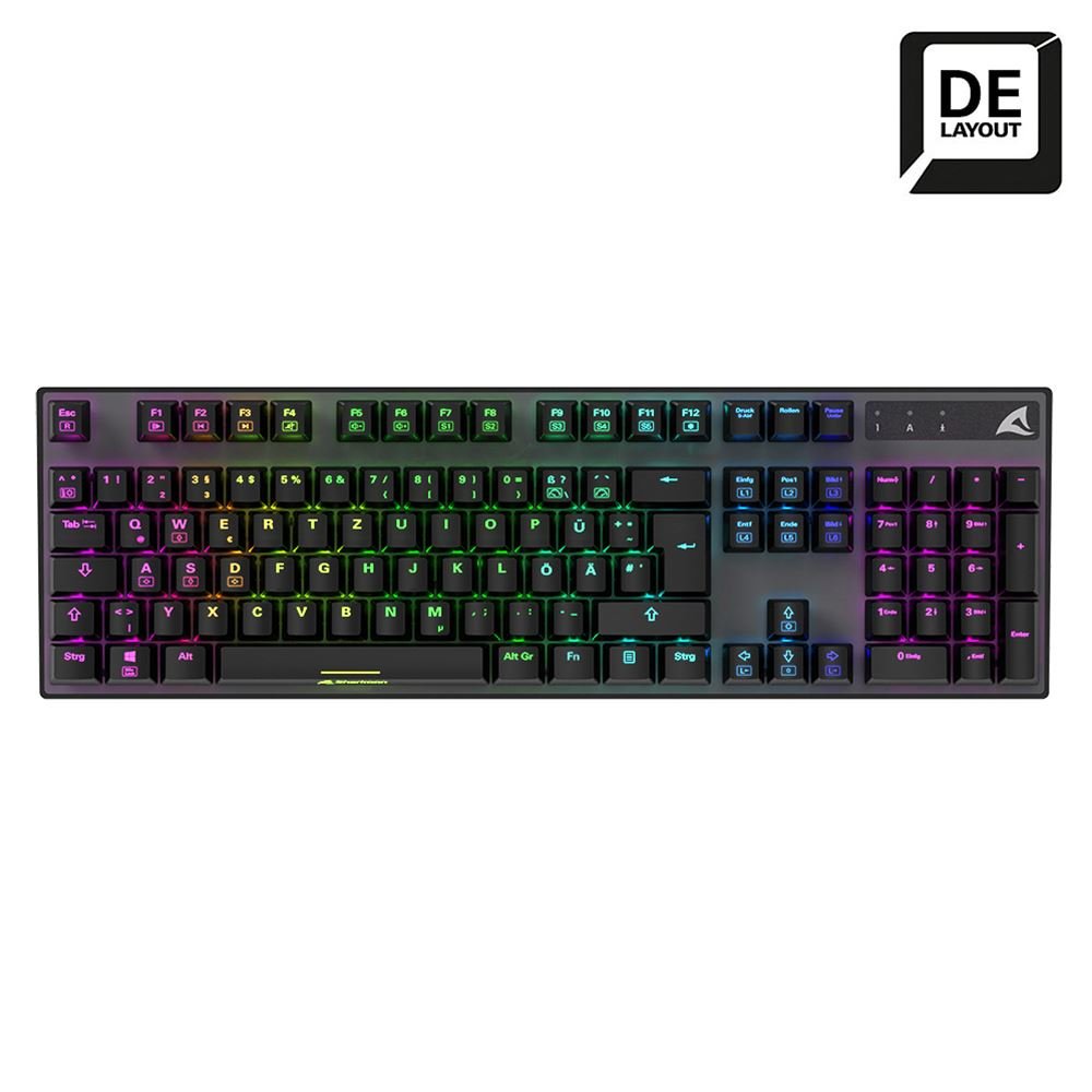 EAN 4044951037759 - Sharkoon SKILLER SGK20 Red teclado Juego USB QWERTZ Alemán Negro imagen 1