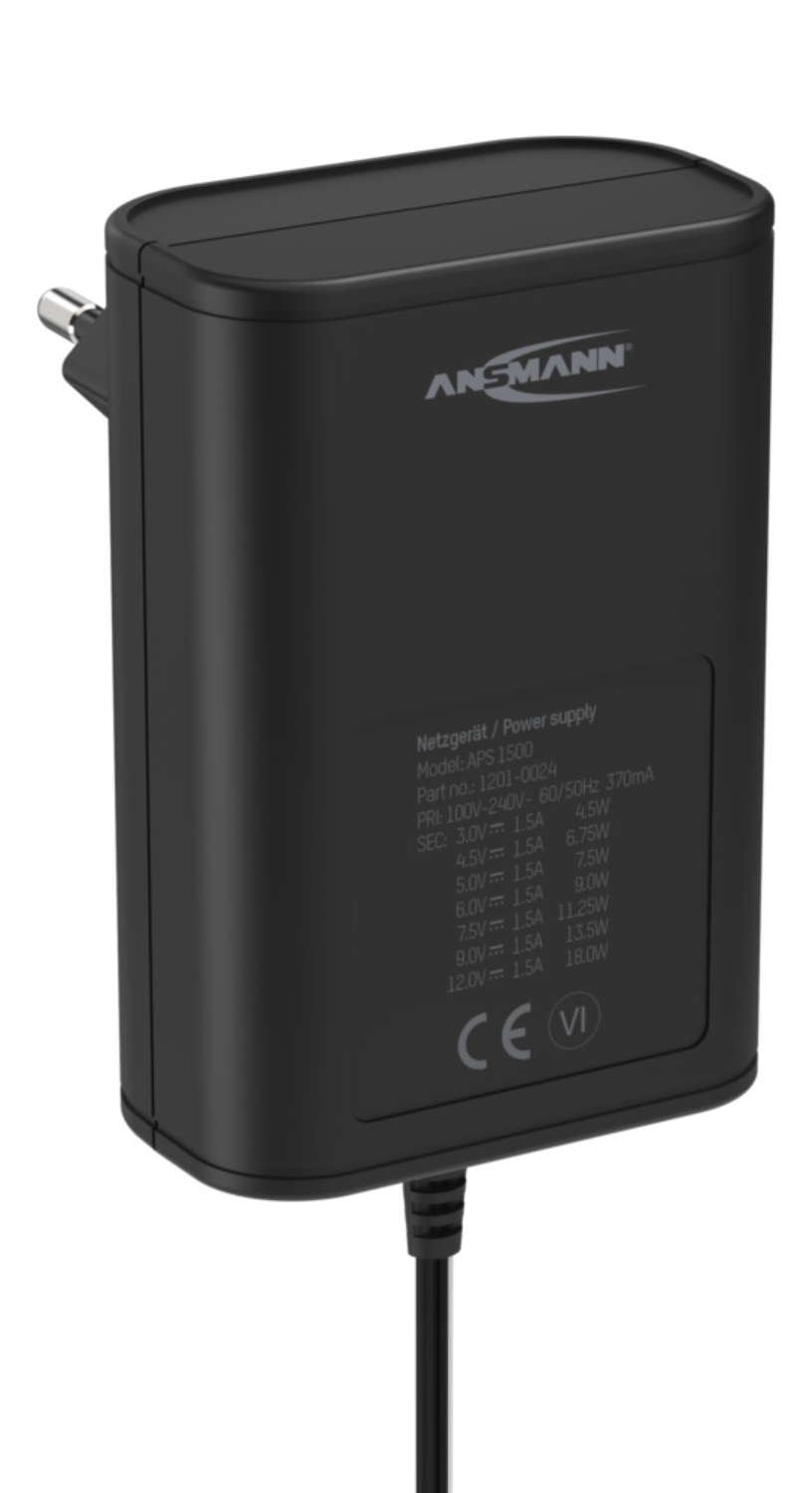 EAN 4013674164127 - Ansmann APS 1500 Universal Negro Corriente alterna Interior imagen 4