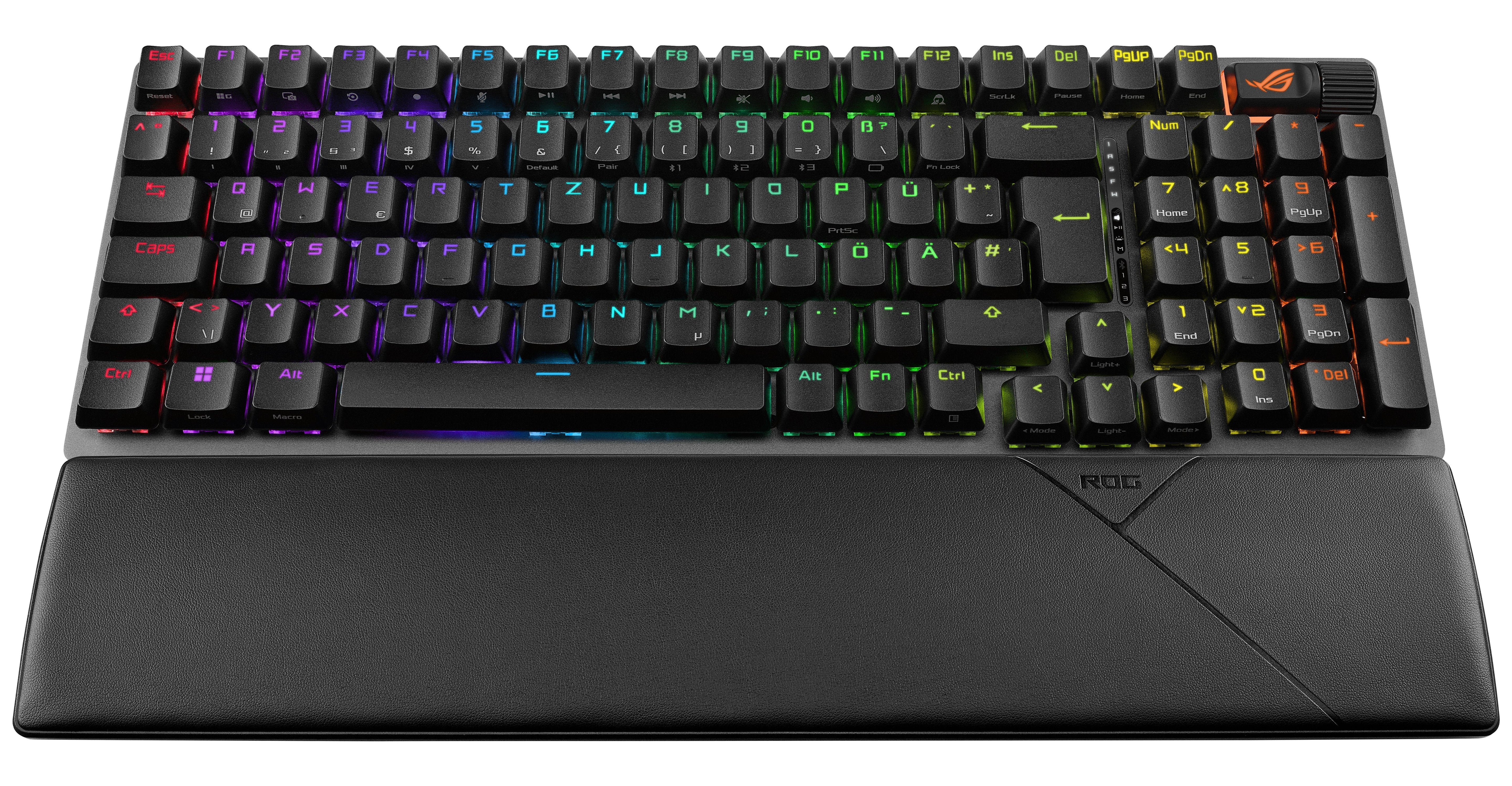 Teclado Alemán Asus Rog Strix Scope Ii 96 Wireless Usb + Rf Wireless + Bluetooth Qwertz Negro