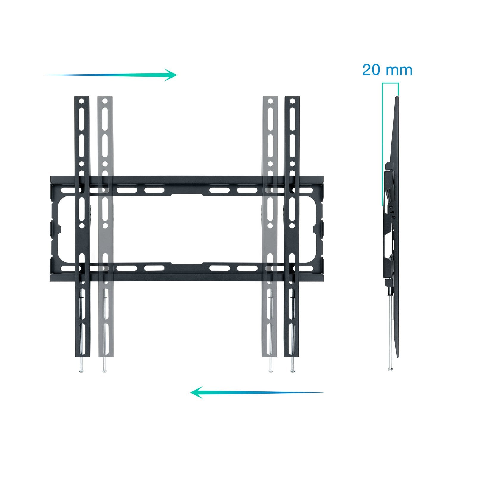 Tooq Soporte Fijo De Pared Para Tv De 32"-70" - Peso Max 45kg - Vesa 400x400mm