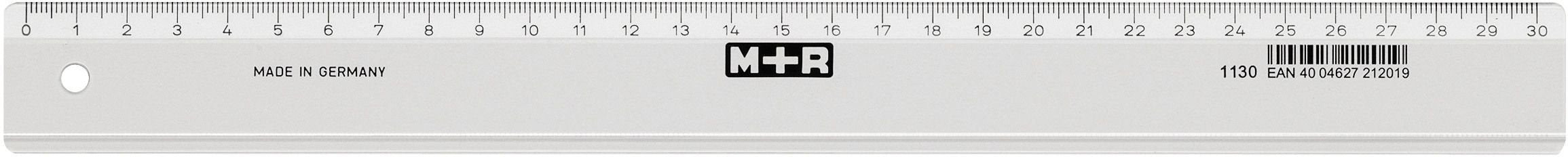M+R Lineal Schmal 30cm Glasklar 1 Mück