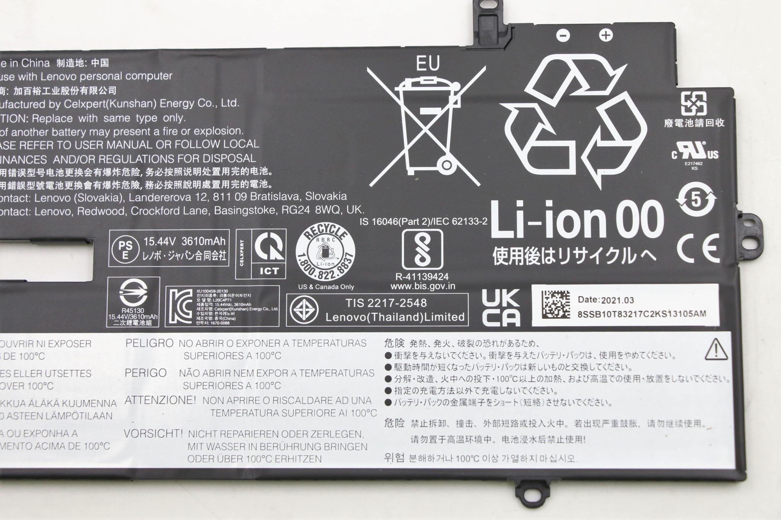 EAN 5704174857280 - Lenovo 5B10W13974 refacción para laptop Batería imagen 3