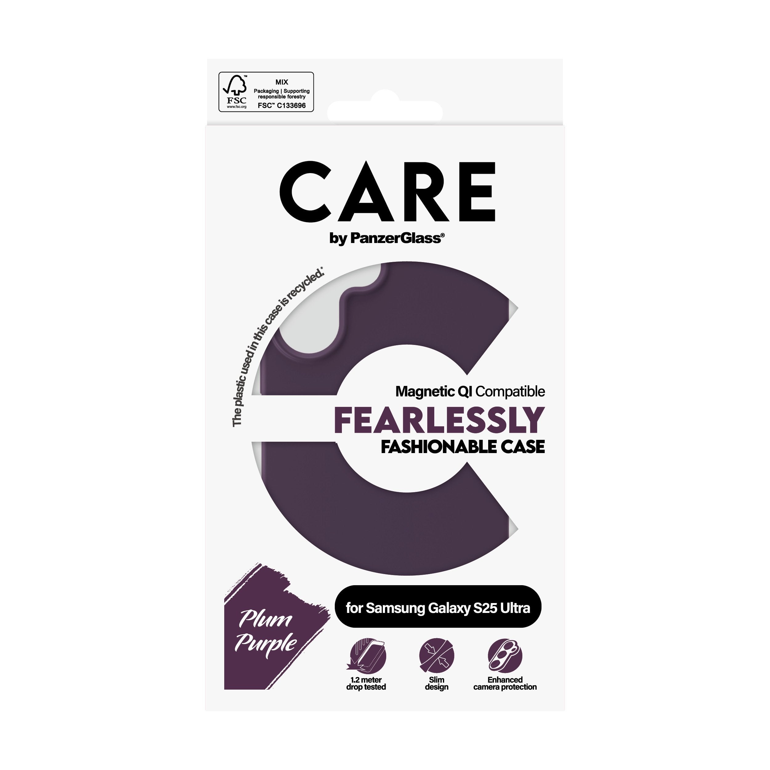 EAN 5715685016592 - PanzerGlass CARE™ by ® Case Plum Purple w. Qi Compatible Samsung Galaxy S25 Ultra funda para teléfono móv imagen 3
