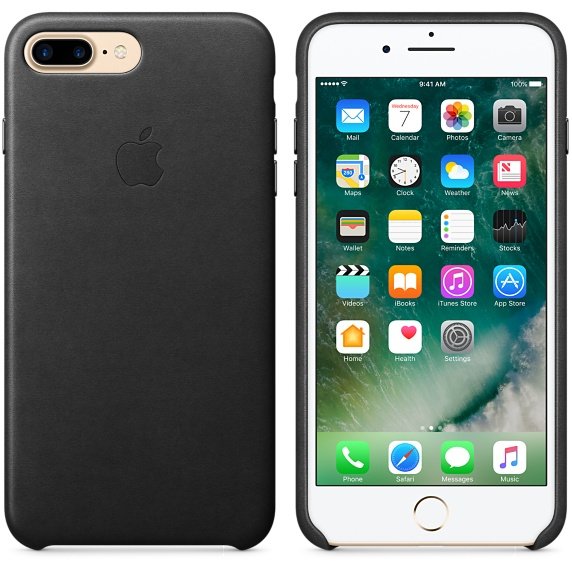 Apple Case Iphone 7 Plus Leather Case Black Mmyj2zm-A