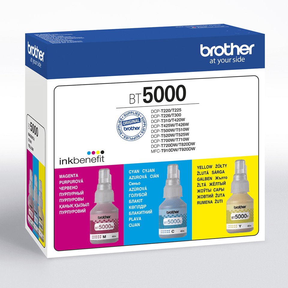 EAN 4977766826655 - Brother BT5000CLVAL cartucho de tinta 3 pieza(s) Original Cian, Magenta, Amarillo imagen 1