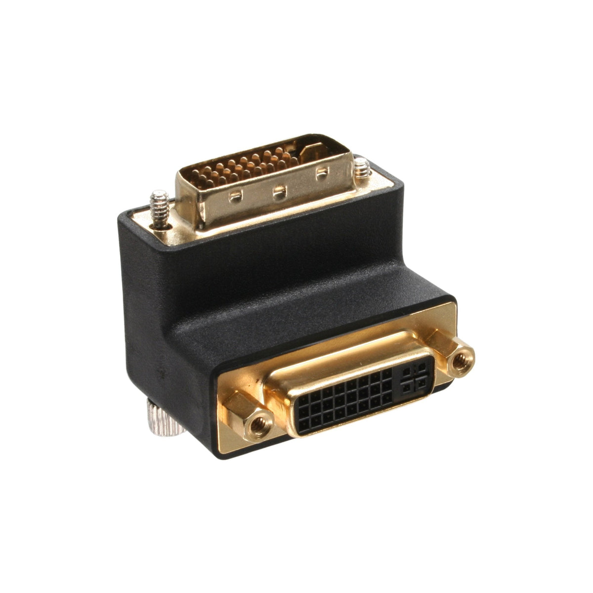 Adaptador Inline Dvi-I 90° En Ángulo Digital + Analógico 24+5 Macho A Hembra Negro