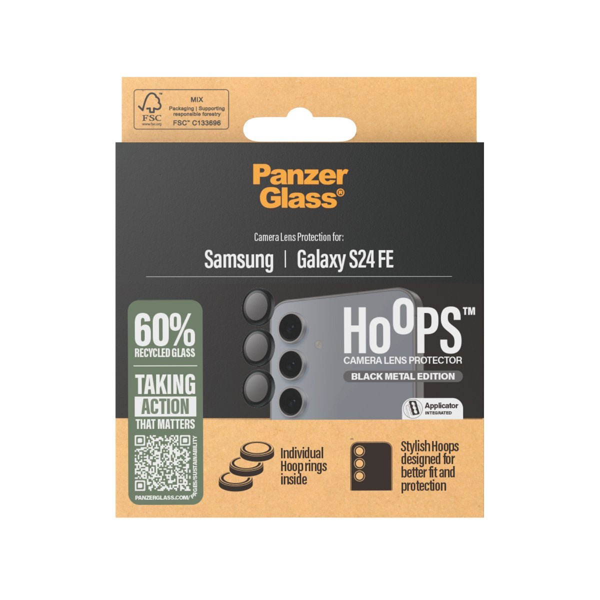 EAN 5715685012174 - PanzerGlass ® Hoops® Camera Lens Protector Black Samsung Galaxy S24 FE Protector de pantalla 1 pieza(s) imagen 3