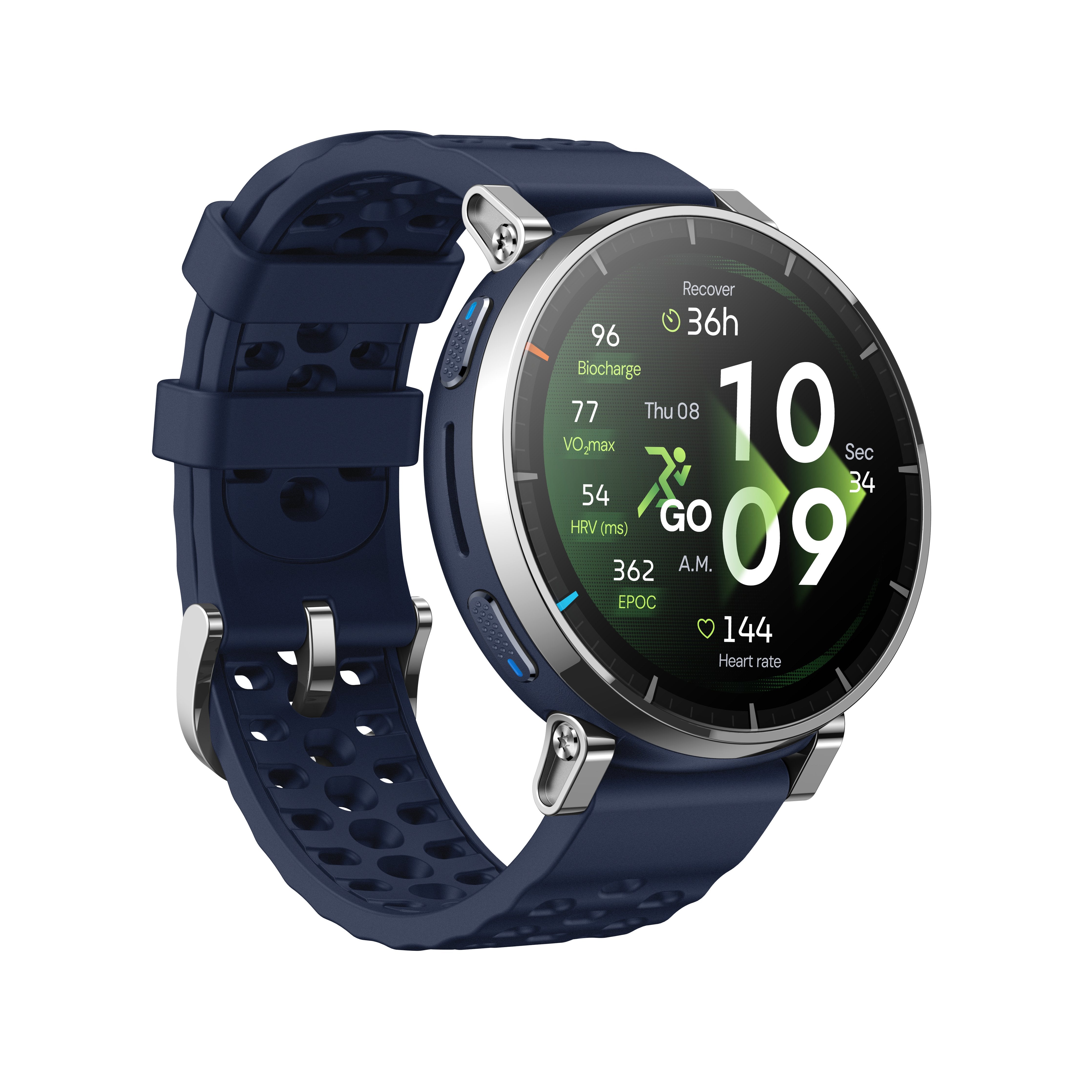 Smartwatch Amazfit Active 3 Premium Dark Azul Hyrox-Modus