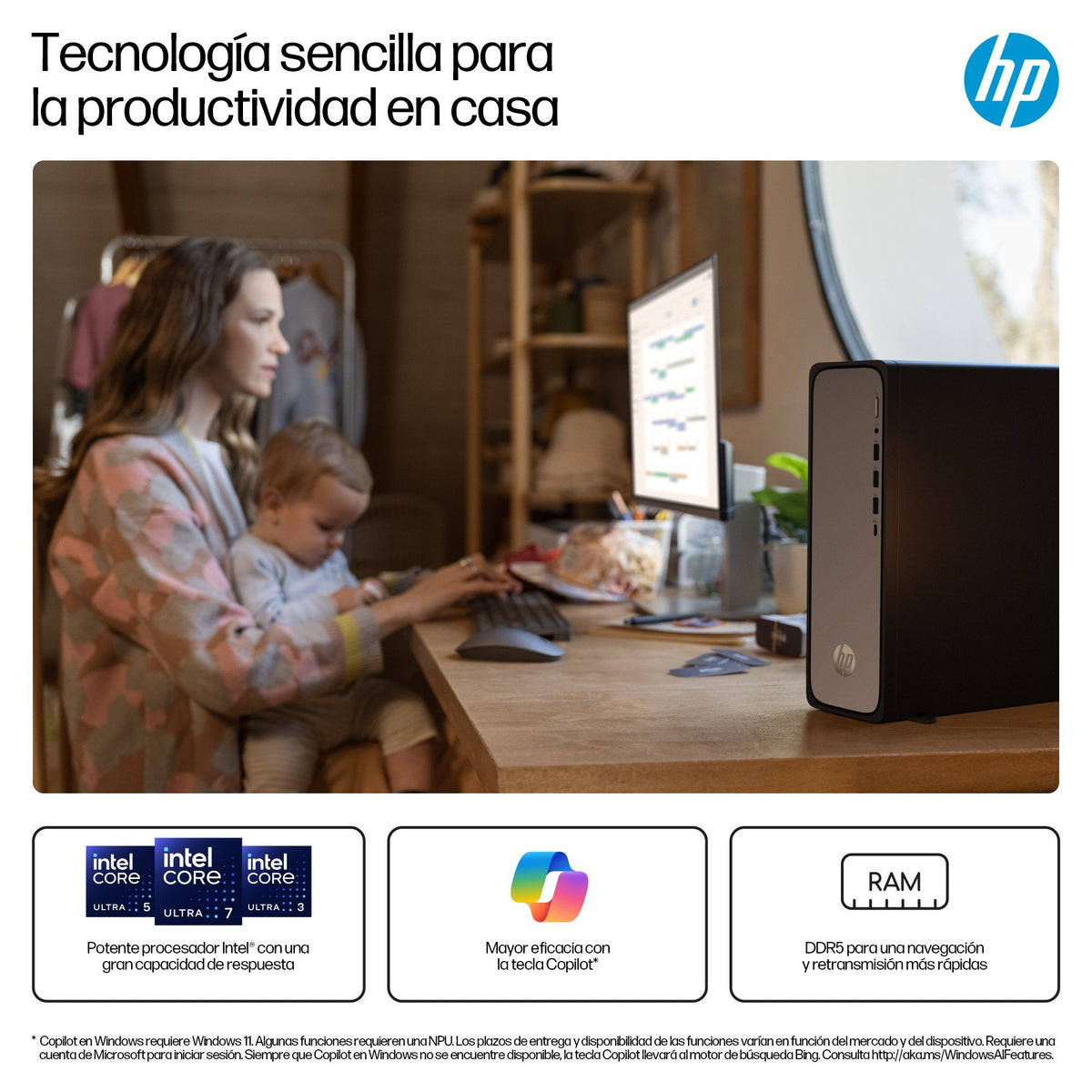 Pc Sobremesa Hp Omnidesk Slim S03 0027ns Intel Core I5 13400 8 Gb Ram 512 Gb Ssd Windows 11 Home Plata