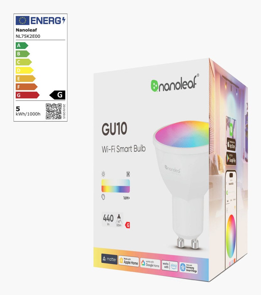 EAN 4895263603374 - Nanoleaf N7502B02-1GU10 iluminación inteligente Bombilla inteligente Wi-Fi/Bluetooth 5 W imagen 2