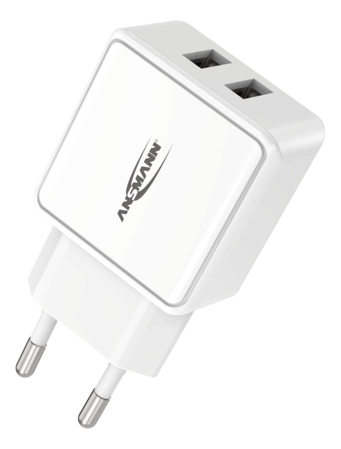 Cargador De Pared Ansmann Hc212 2xusb 2400ma Blanco