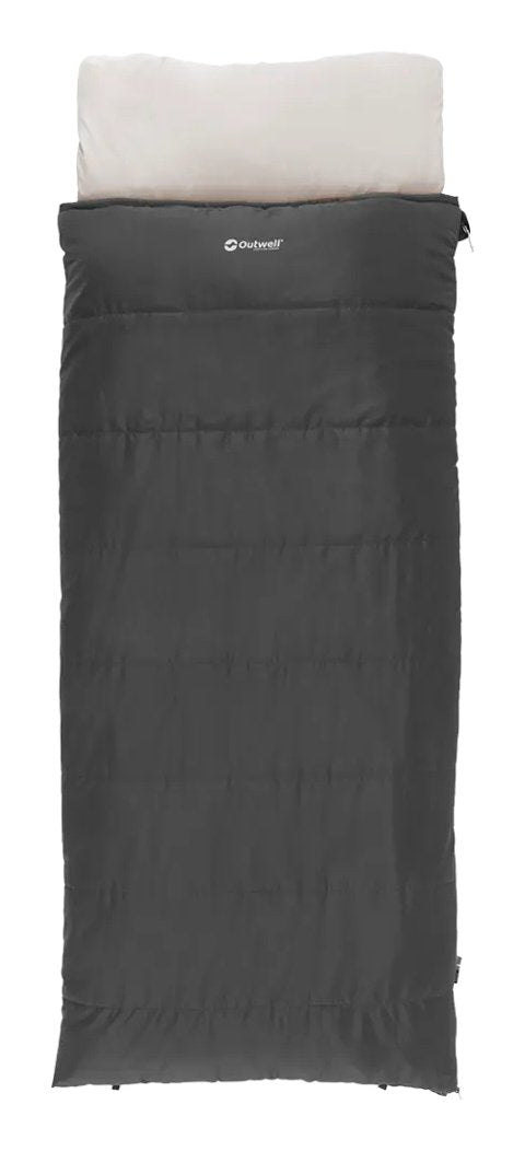 Outwell Contour Prime Sleeping Bag, Left Zipper, Dark Grey