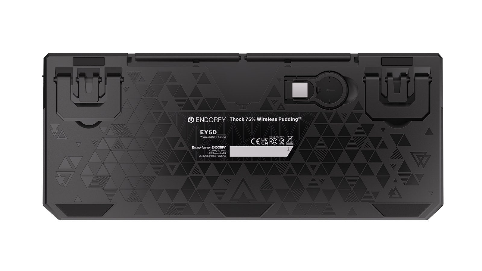 Teclado Alemán Endorfy Thock 75% Rf Inalámbrica + Usb Qwertz Negro