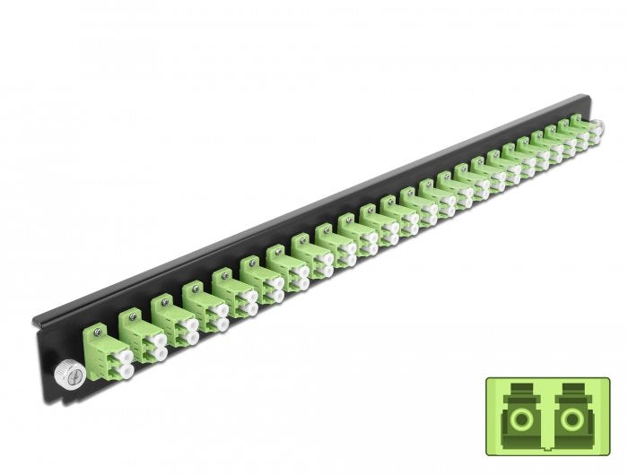 Delock Panel Frontal De La Caja De Empalme De 19" 24 Port Lc Duplex Verde Claro