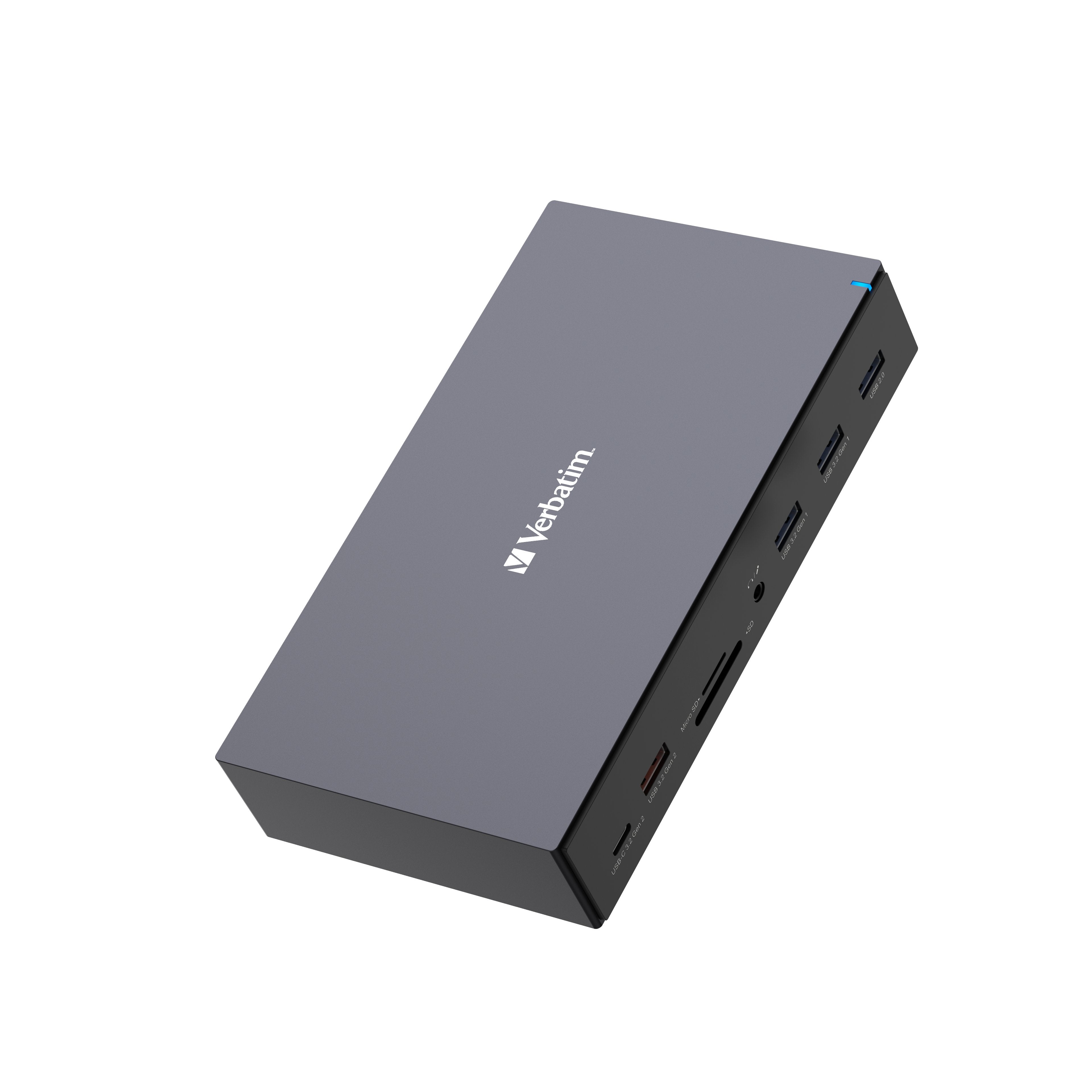 Verbatim Usb-C Pro Dockingstation Cds-17 Con Hdmi/4k/Rj45/Usb-A/Usb-C/Sd