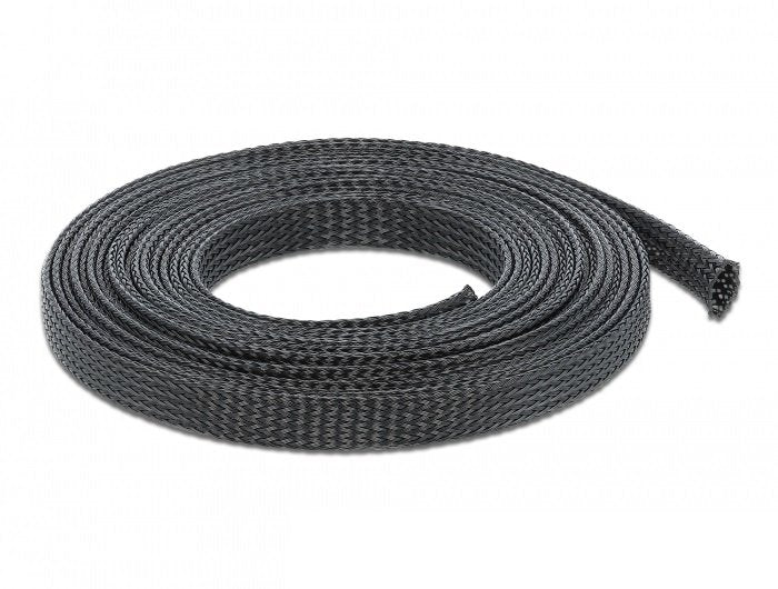 Delock Funda Trenzada 10 M X 12 Mm Negro