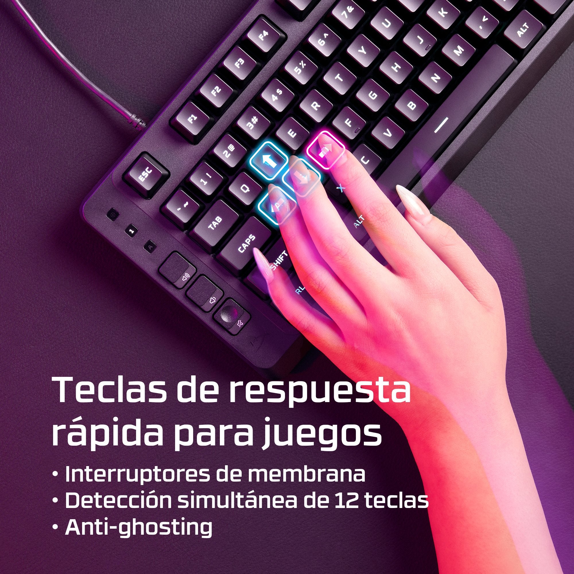 EAN 0198990307855 - HyperX Eve 1800 teclado Juego USB Negro imagen 3