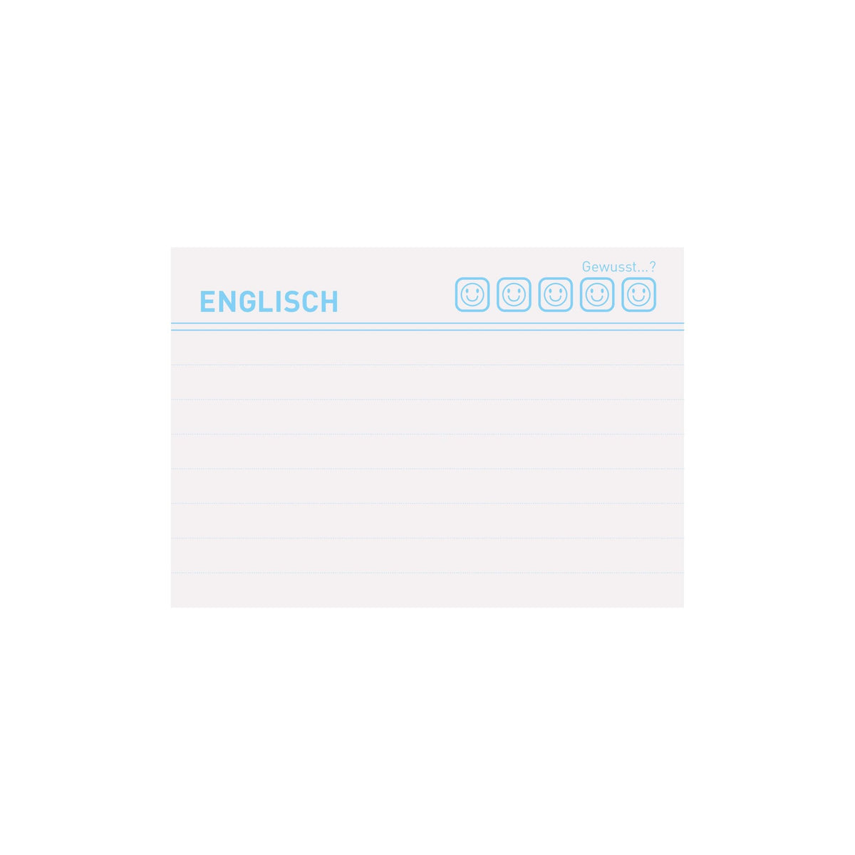 Herlitz Karteikarte A8 Vokabeln Rayado Blanco Bl.Engel 100er