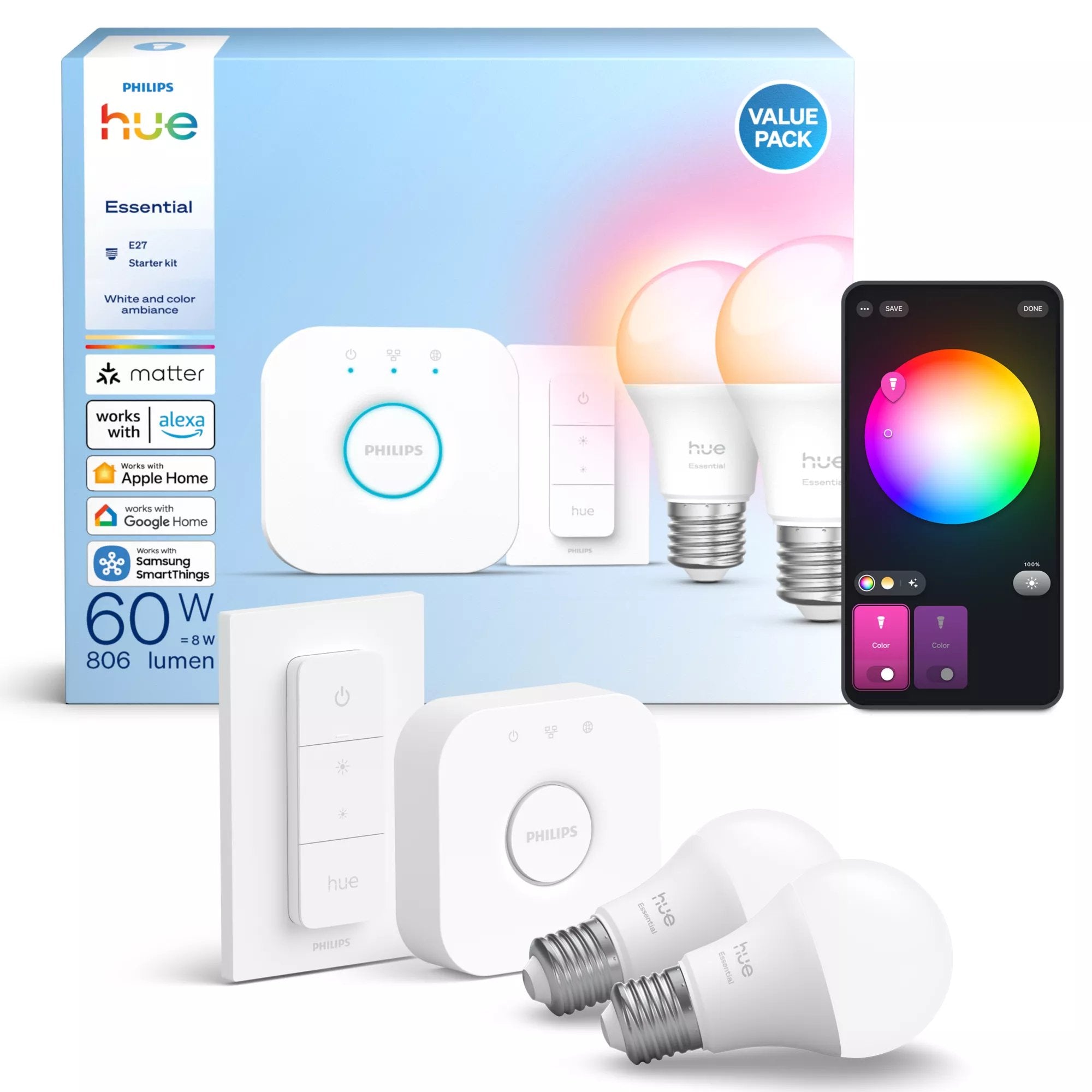 EAN 8721103103659 - Philips Hue White and Color ambiance 8721103103659 iluminación inteligente Kit de iluminación inteligente imagen 2